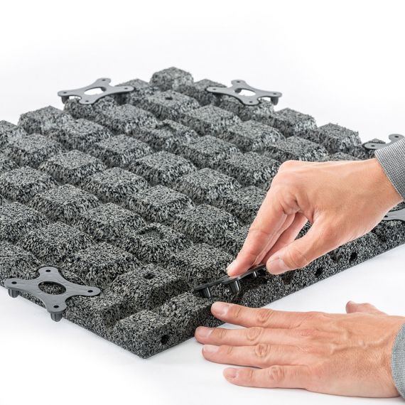 Gymfloor® - Granulat Schutzplatten 500 x 500 x 30 mm