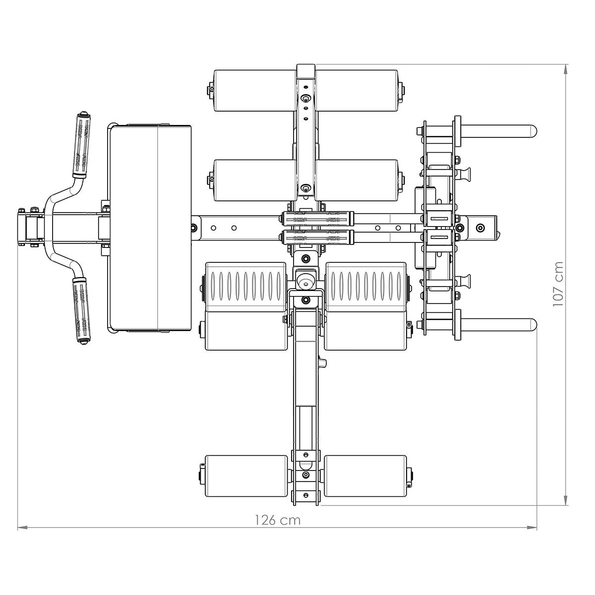 ATX® Aufbewahrungs-Rack - für Optionen Maße mit Optionen: Länge 126 cm; Tiefe 107 cm