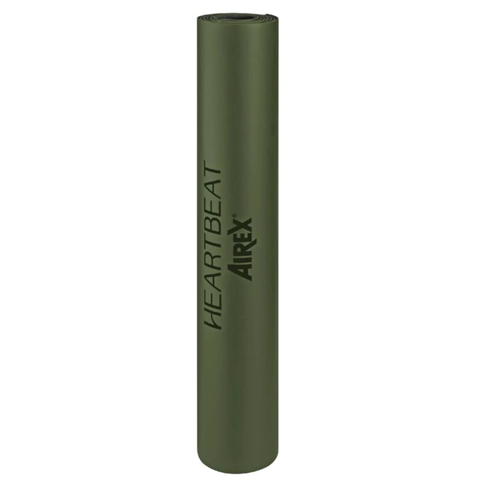 AIREX® Yogamatte Heartbeat 183 x 61 cm Farbe: Olive zusammengerollt