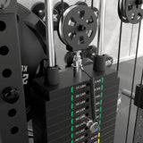 2 x 110 kg Steckgewichten in der Übersetzung 1:2