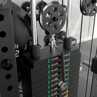 2 x 110 kg Steckgewichten in der Übersetzung 1:2