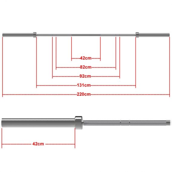 Maße: 220 cm Gesamtlänge, 42 cm Scheibenaufnahme