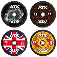 DYO Full Rubber Bumper Plates 5 - 25 kg beidseitig mit Ihrem individuellen Logo / Motiv mit Longlife High Performance Vinyl-Folie beschichtet