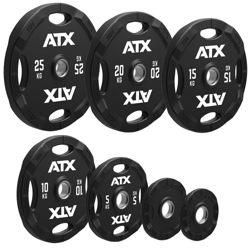 ATX® Polyurethan 4-Grip Hantelscheiben 50 mm - 1,25 bis 25 kg