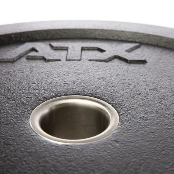 ATX® Rough Rubber Bumper Plates 5 - 25 kg mit gebördeltem Metall-Innenring aus Edelstahl Ø ca. 50,7 mm 