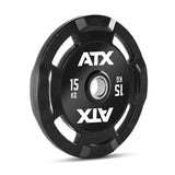 ATX® Hantelscheiben Gummi Gripper - 50 mm mit ATX Logo - 15 kg