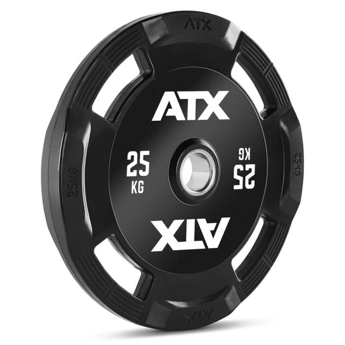 ATX® Hantelscheiben Gummi Gripper - 50 mm mit ATX Logo - 25 kg