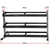 Kurzhantelablage 3-stufig - in 3 verschiedenen Breiten Maße