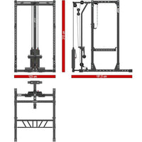 ATX® Power Rack 720 mit Latzug Steckgewichte 115 kg Maße: Länge 181,5 cm; Breite 123 cm, Höhe 215 cm