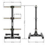 ATX® Weight Plate Tree Ø 50 mm Hantelscheibenständer Maße: Tiefe: 630 mm; Breite: 660 mm; Höhe: 1370 mm