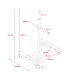 Hantelscheibenständer 50 mm Maße: 404 mm x 735 mm x 1235 mm (L/B/H)