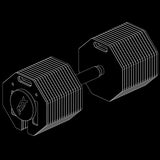 ATX® Verstellbare Kurzhanteln - Octa Dumbbells - 2 x 65 kg Isoansicht