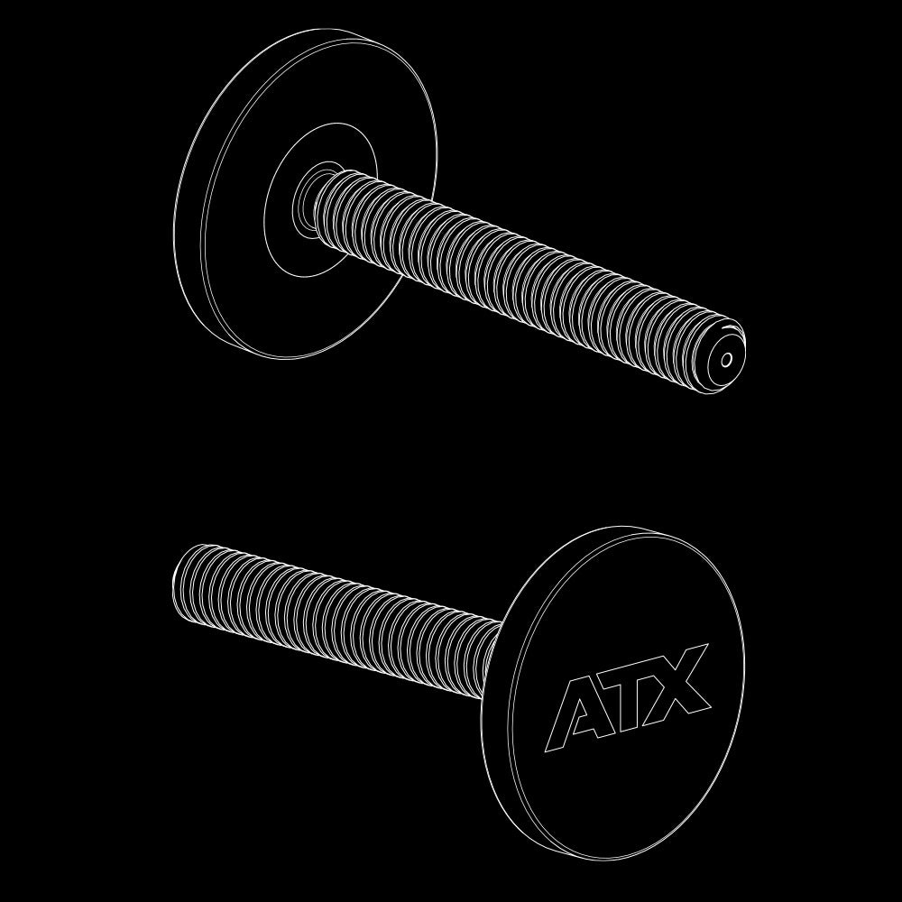 ATX® Octa Gewindeverschlüsse 4 Stück - 172 mm lang Isoansicht