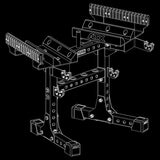 ATX® Adjustable Dumbbell Stand - XL Isoansicht