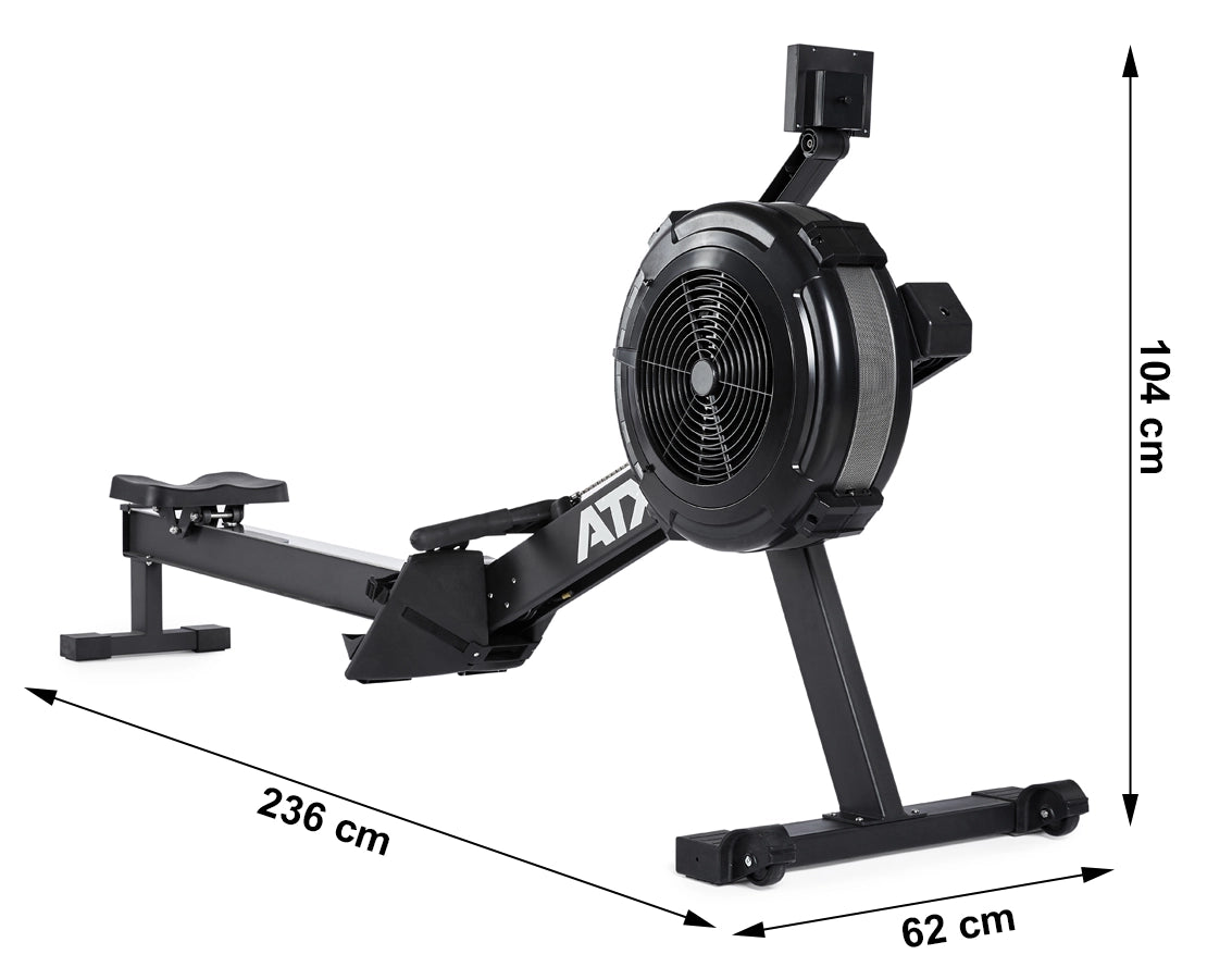 Rudergerät - ATX® Air Rower Maße: Länge: 236 cm; Breite: 62 cm; Höhe: 104 cm