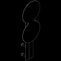 ATX® Ballwurf Zielscheibe doppelt Isoansicht