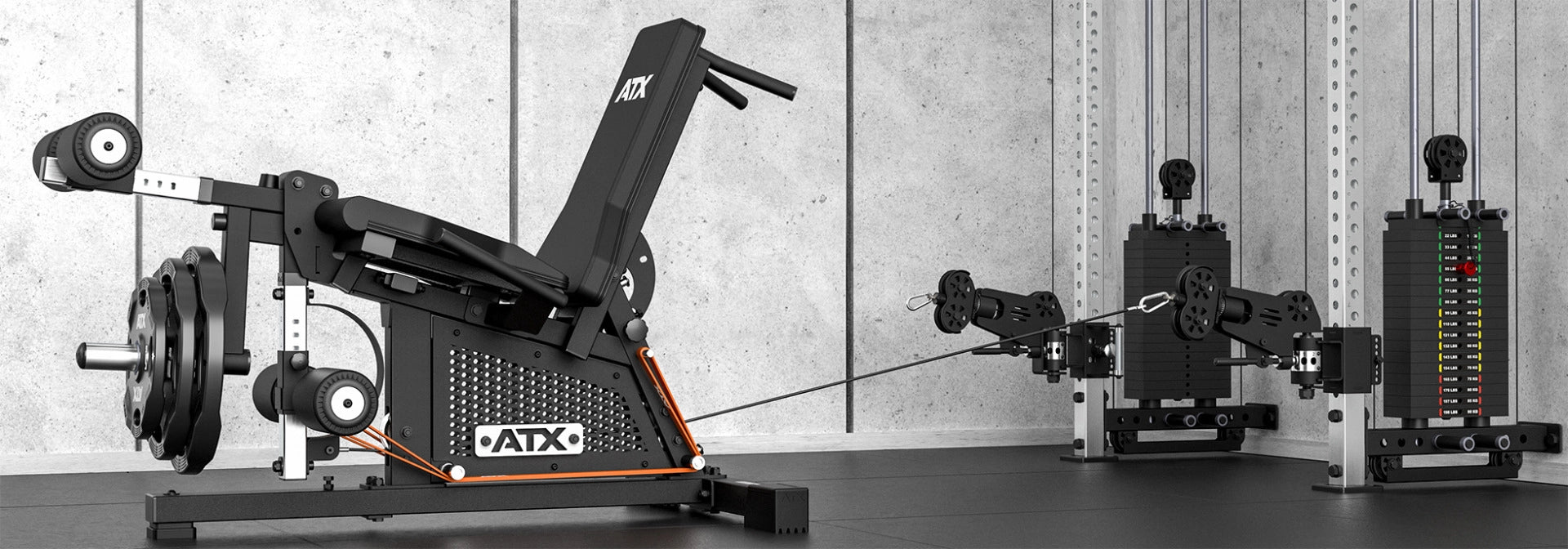 ATX® Beinstrecker-Beuger Sitzend/liegend Beispielbild Kabelzug