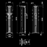 ATX® Kabelzugstation PRO 4000 - zur Wandbefestigung Maße