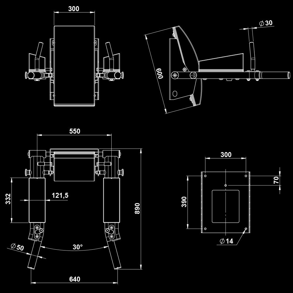 ATX® Dip Ab Combo - leg lift combination device - foldable