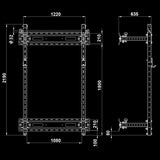 ATX® Fold Back Rack 750 Maße