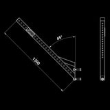 ATX® Flying Pull-Up Bar – 45° Extension Arm / Ausleger Maße