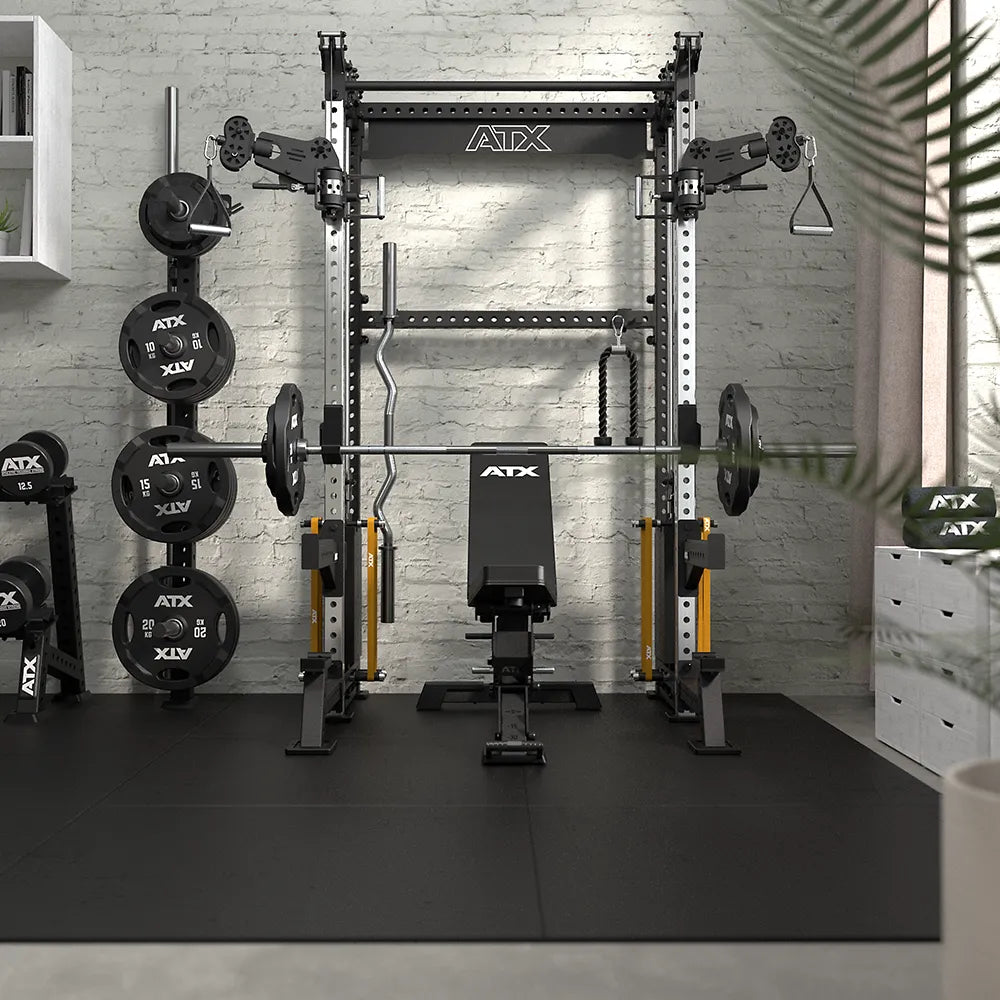 ATX® Cable Half Rack mit 2 x 90 kg Steckgewichte Beispielbild Studio