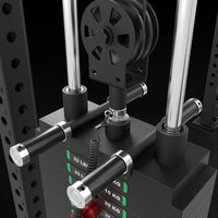 ATX® Cable Half Rack mit 2 x 90 kg Steckgewichte mit Gleitbuchsenführung