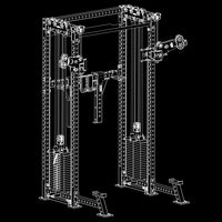 ATX® Cable Half Rack mit 2 x 90 kg Steckgewichte Isoansicht