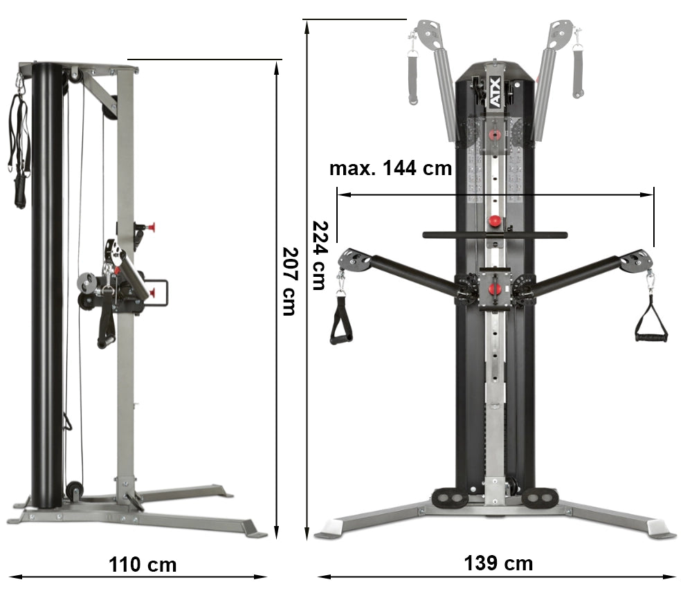 ATX® Zugstation - Multi Functional Trainer Maße