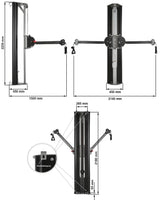 ATX® Multi Zugstation - Functional Trainer Maße