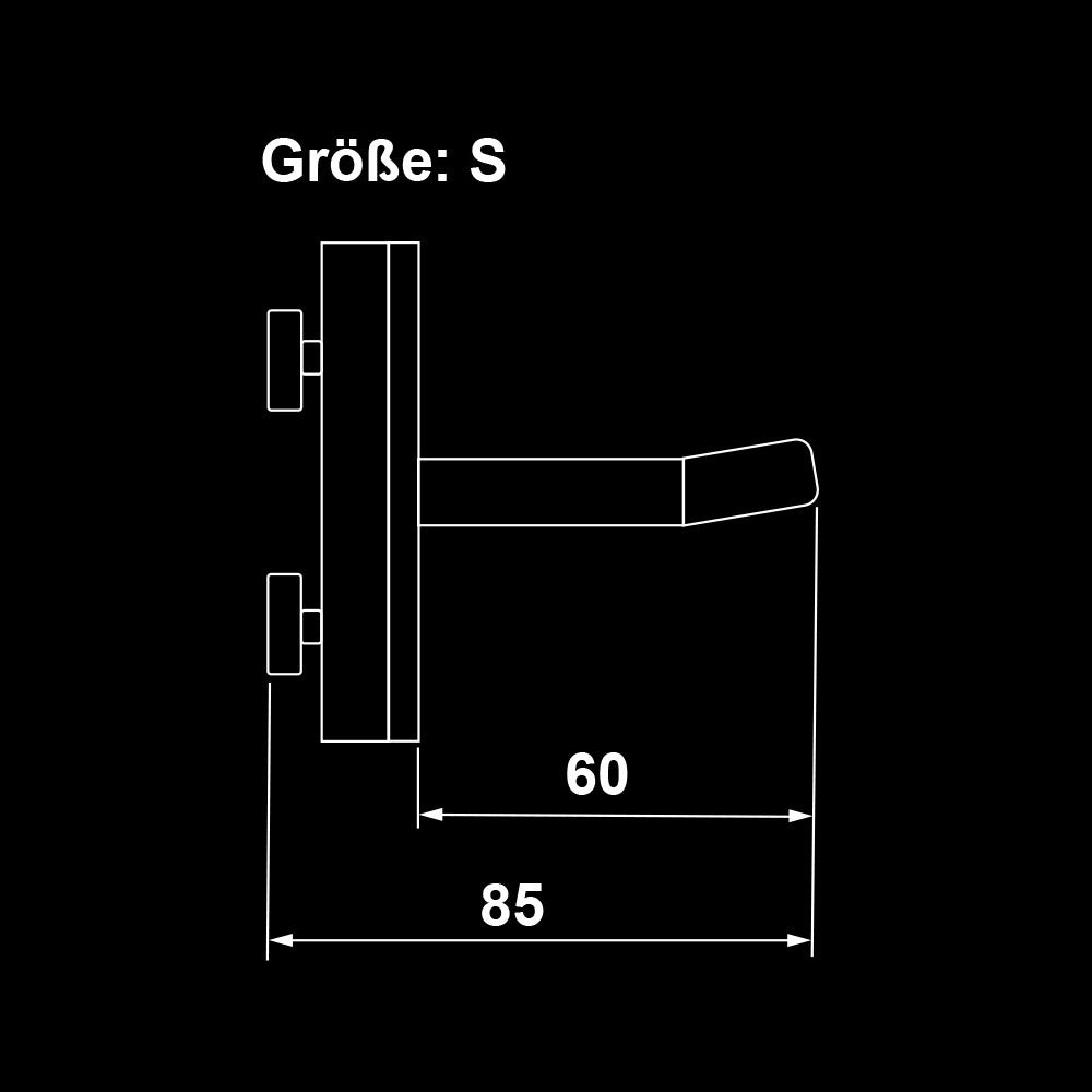 ATX® 5er Lochwand Haken Set Größe S Maße