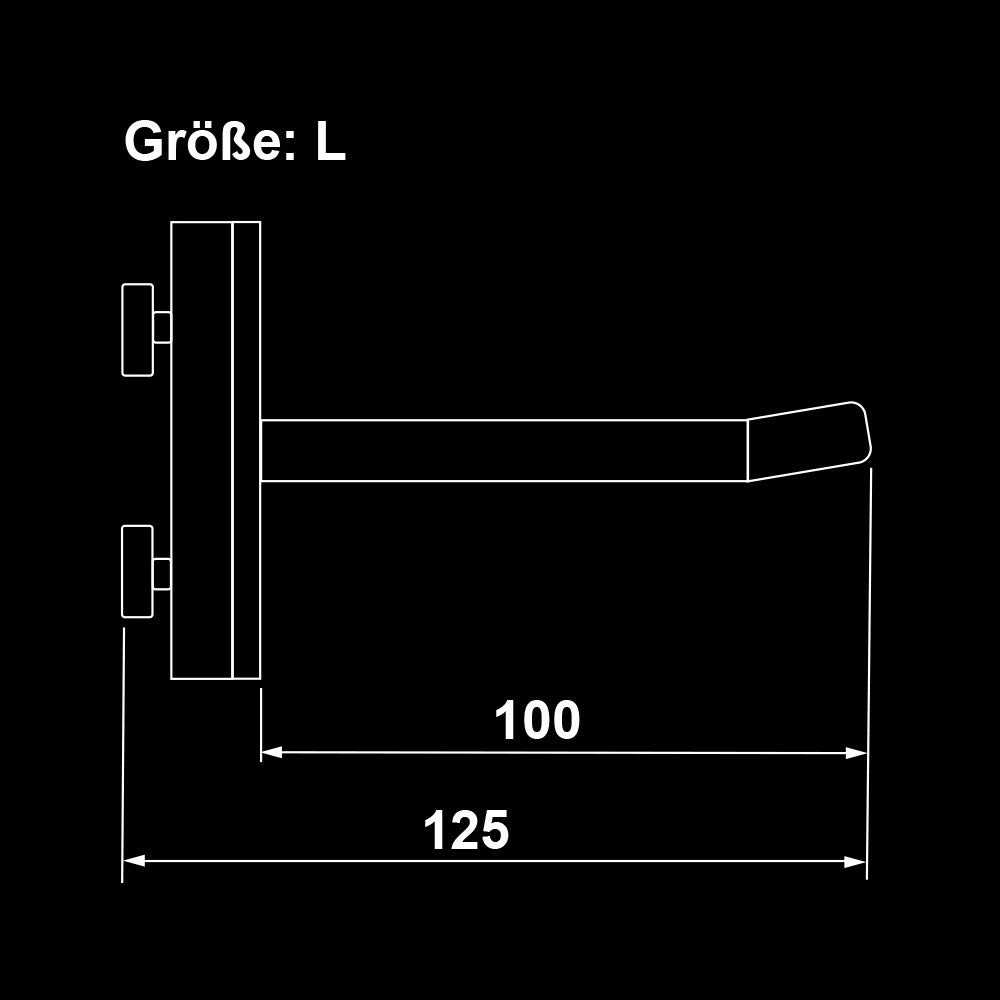 ATX® 5er Lochwand Haken Set Größe L Maße