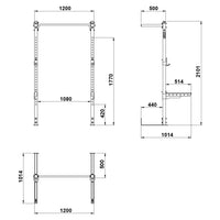 ATX® Half Rack - Hantel Rack Maße