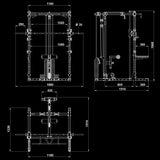 ATX® HRX-510 Rack-Komplettset Maße