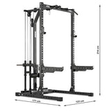 ATX® Half Rack 620 mit Latzugstation Plate Load Maße