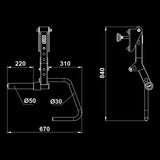 ATX® Universal Jammer Arms B4 Maße