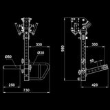 ATX® 3D Jammer Arms RRL-700 Maße
