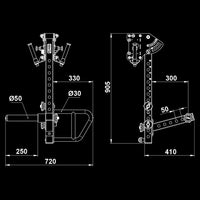 ATX® Jammer Arms RX-600 Dimensionen / Maße