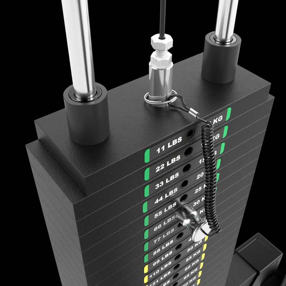 ATX® Latzug und Ruderzug - 115 kg Steckgewichte Gleitlagerführung