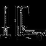 ATX® Latzug und Ruderzug - 115 kg Steckgewichte Maße