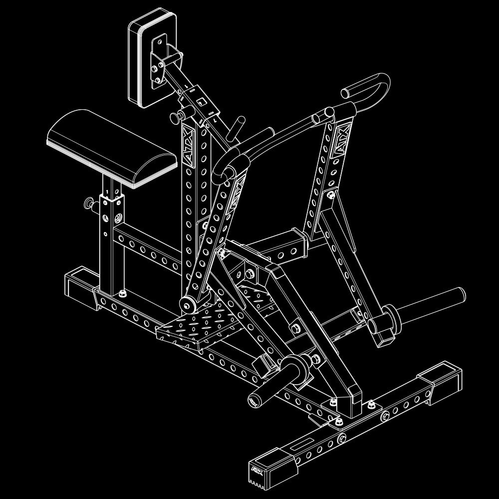 Atx Rowing Machine ATX® Lateral Row Machine - Professional rowing machine for back ...