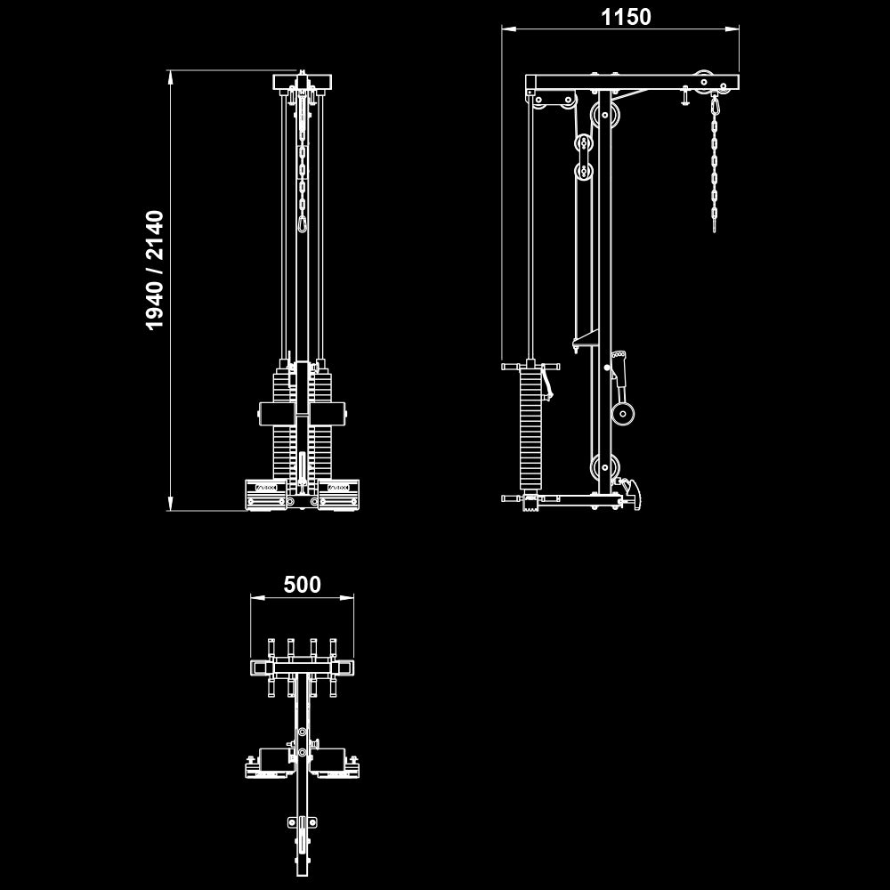 ATX® Latzug Option - Steckgewichte - zu PRX-640-660