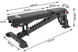  ATX® Verstellbare Hantelbank - Ultimate Maße: Länge 137,6 cm; Breite: 68,4 cm; Höhe: 44,5 cm