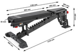 ATX Hantelbank Ultimate Maße: Länge 137,6 cm; Breite 68,4 cm; Höhe 44 cm