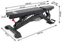 ATX® Warrior Bench Hantelbank 2.0 Maße: Länge 122,5 cm; Breite 63,5 cm; Höhe 44 cm