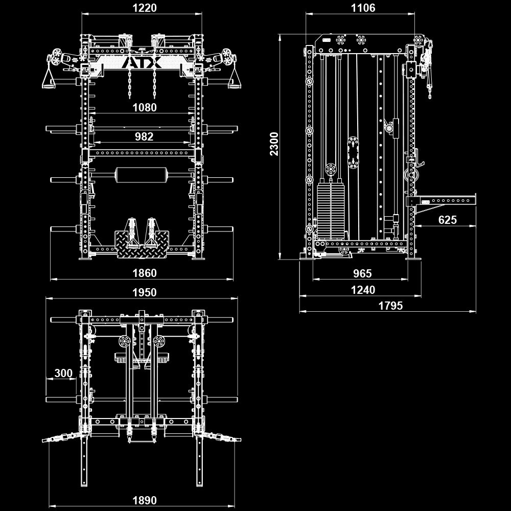 ATX® Multi Pull Smith Rack