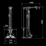 ATX® Latzug Option MPX-780 - Plate Load Maße