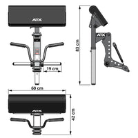 ATX® Bizeps Curl Maschine Maße: Breite 60 cm, Tiefe: 42 cm; Höhe 83 cm, Gewicht 17 kg