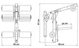  ATX® Beinbeuger-Strecker - Option Maße: Breite 50 cm; Höhe: 67 cm; Tiefe: 56 cm; Gewicht: 17 kg