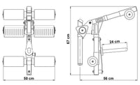  ATX® Beinbeuger-Strecker - Option Maße: Breite 50 cm; Höhe: 67 cm; Tiefe: 56 cm; Gewicht: 17 kg